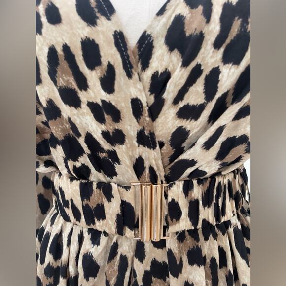 JS Millennium Dress Leopard Belted Mini - Picture 3 of 6